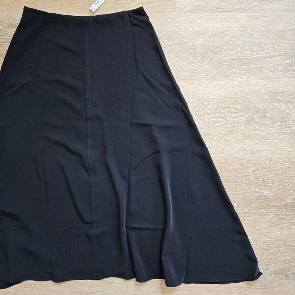 Madewell Skirt Womens Asymmetric Midi Black Minimalist Size 2 New With Tags - Picture 11 of 17